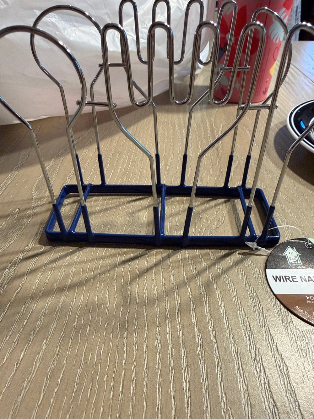 Blue Wire Napkin Holder